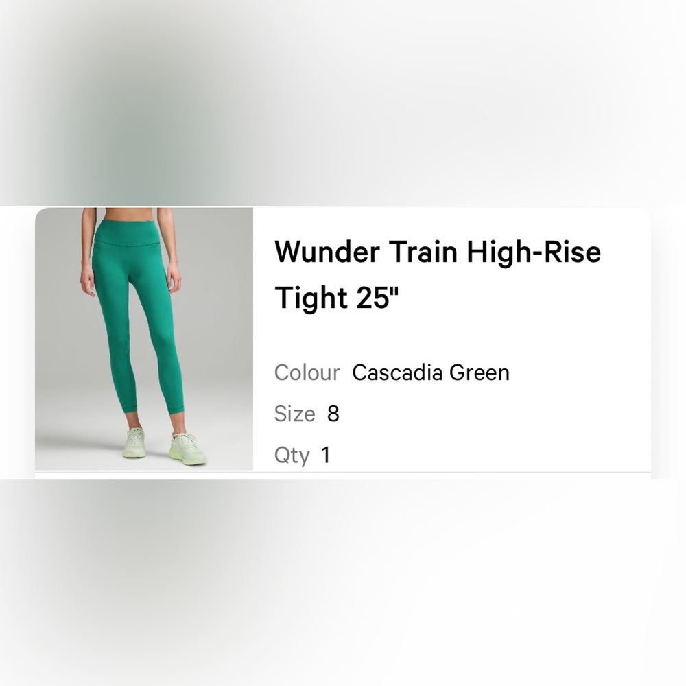 lululemon athletica Wunder Train High-Rise Tight 25" in Cascadia Green